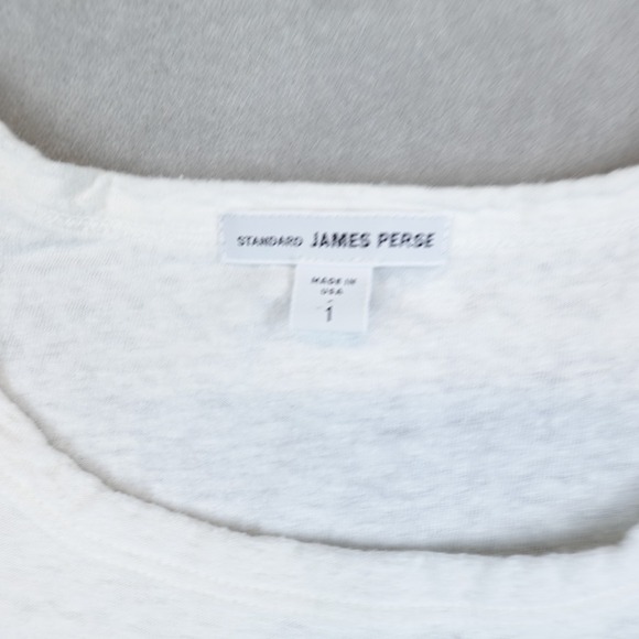 Standard James Perse Top Lightweight Long Sleeve Striped Tee Black White Size 1 - Picture 2 of 7